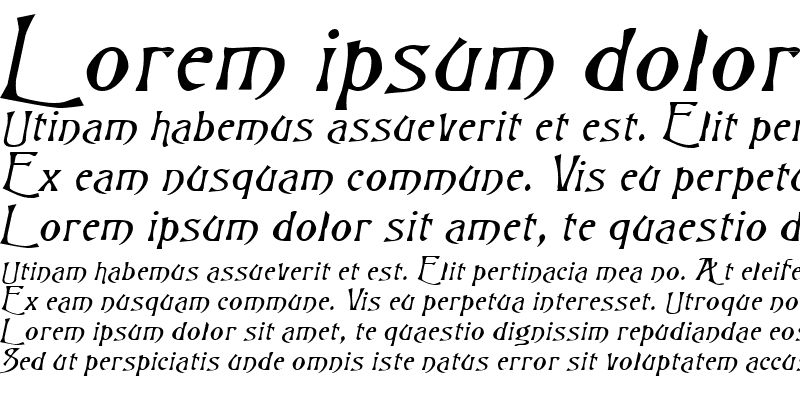Sample of WizardExtended Italic