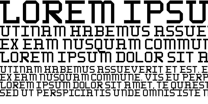 Sample of WLM 1F Block Serif