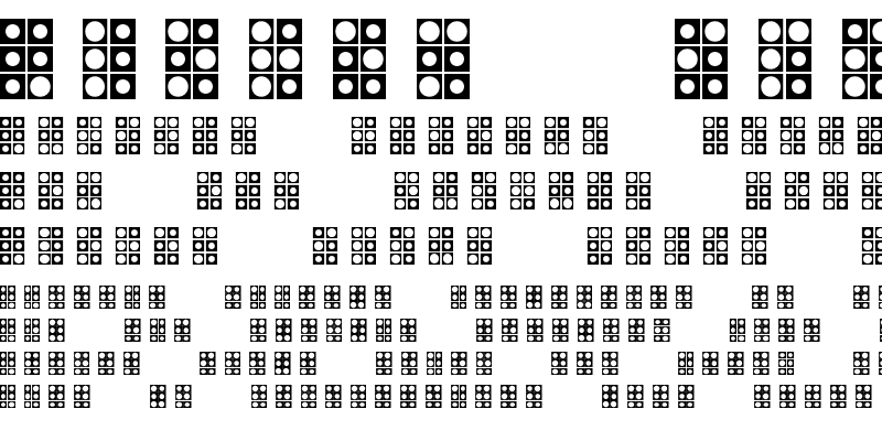 Sample of WLM Braille 4 Regular