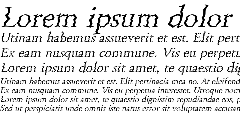 Sample of Wobbles Italic