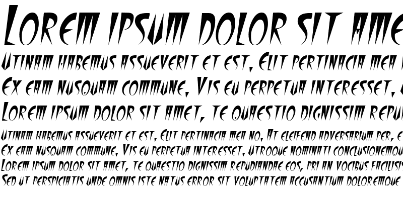 Sample of WolfgangCaps Italic