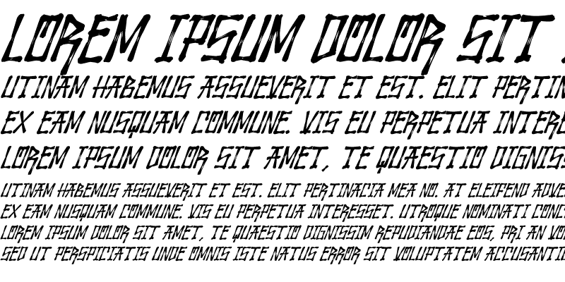 Sample of Wolfraid Italic