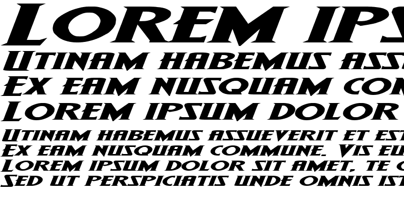 Sample of Wolf's Bane Expanded Italic