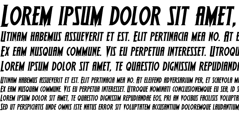 Sample of Wolf's Bane II Semi-Italic Semi-Italic