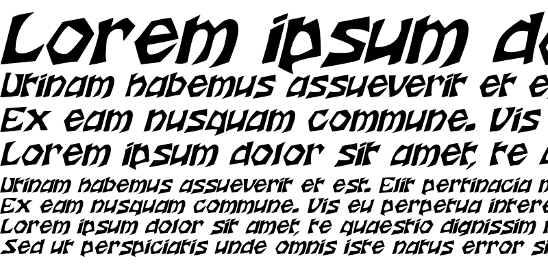 Sample of Woodcut-Extended Italic