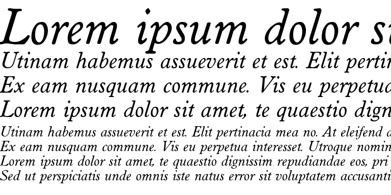 Sample of Worcester Italic