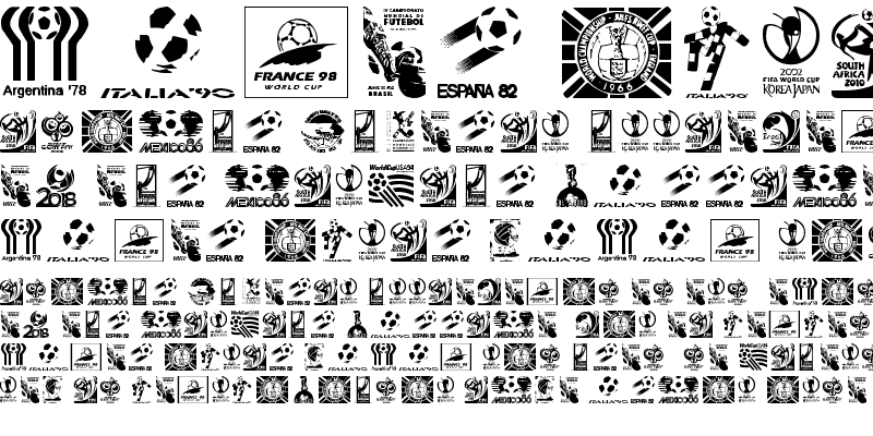 Sample of World Cup logos