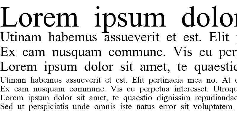 Sample of WP Standard Serif