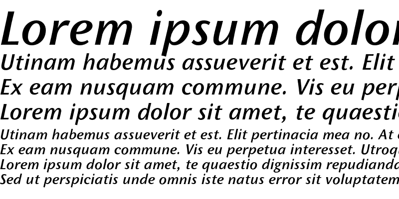 Sample of Wunderlich Medium Italic