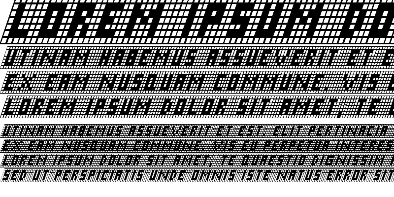 Sample of X-Grid Italic