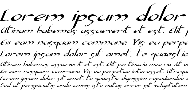 Sample of Xaphan II Expanded Italic Expanded Italic