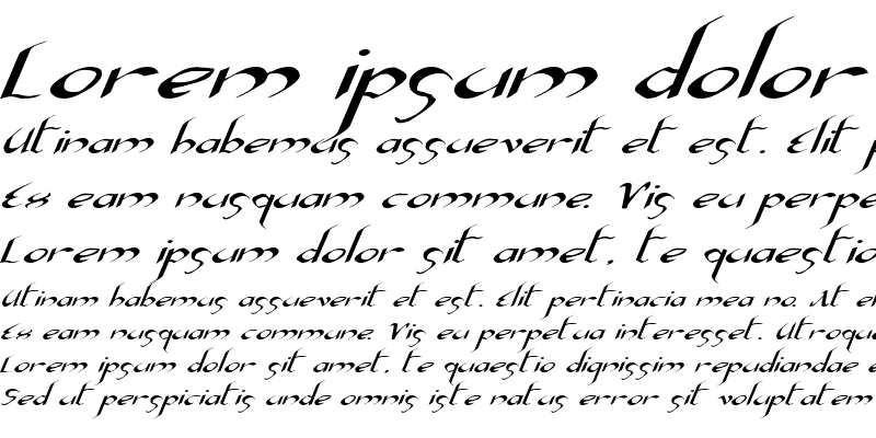 Sample of Xaphan II Expanded Italic