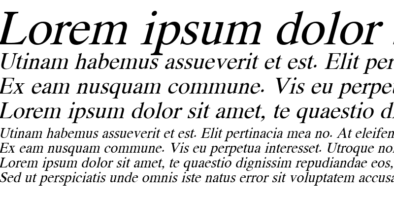 Sample of XB Yas Italic