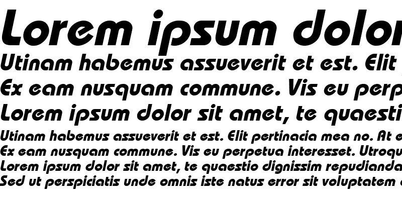 Sample of XBahamas Bold Italic Bold