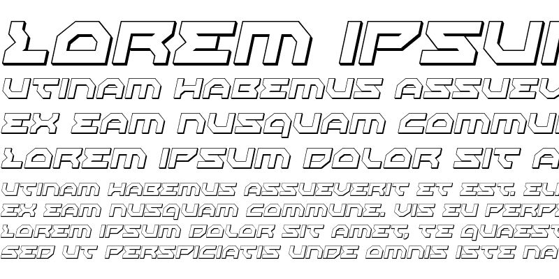Sample of Xeno-Demon 3D Italic Italic