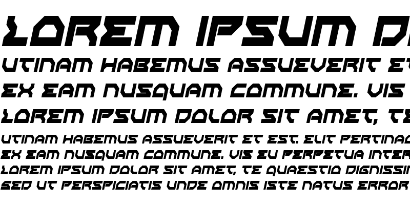 Sample of Xeno-Demon Condensed Italic