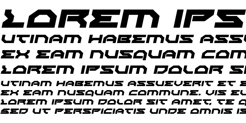 Sample of Xeno-Demon Expanded Italic