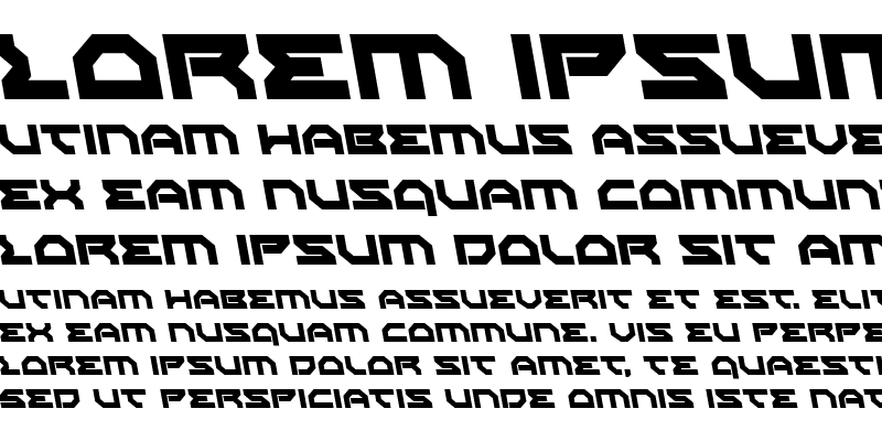 Sample of Xeno-Demon Leftalic Italic
