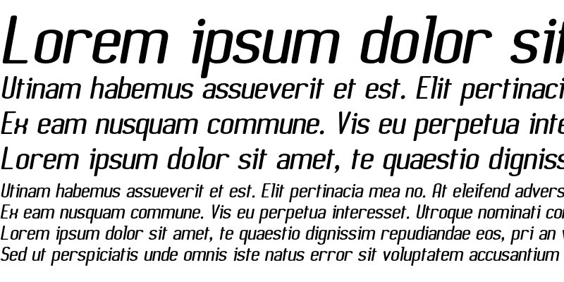 Sample of XenomorphSans Italic