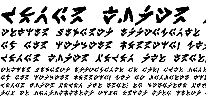 Sample of XenoTribal BB Bold