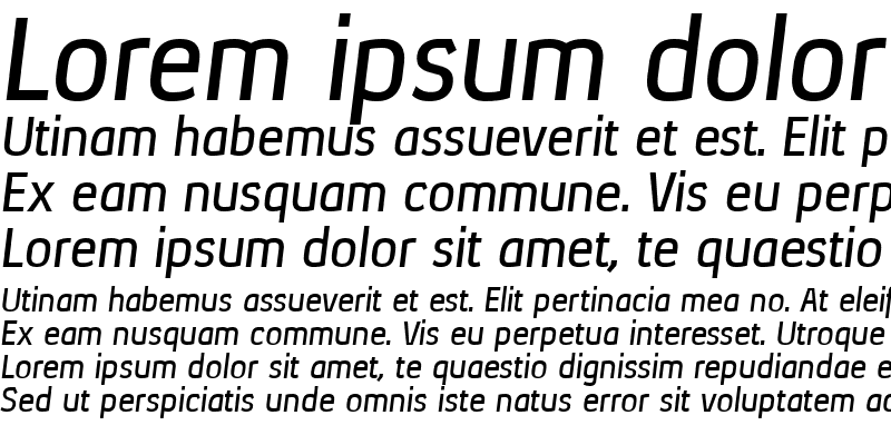 Sample of Xenu Semibold Italic