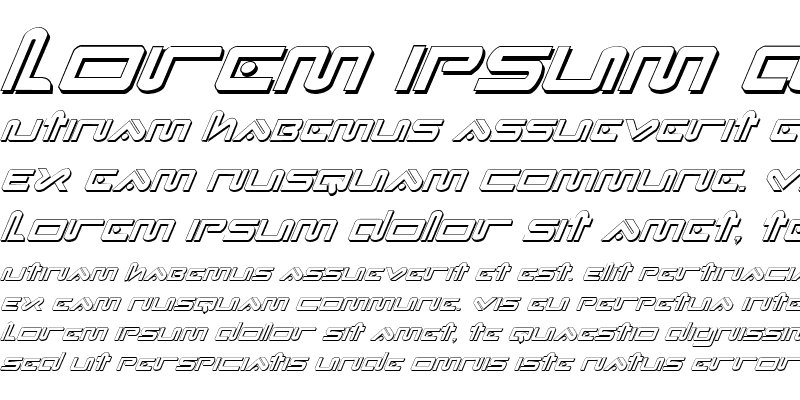 Sample of Xephyr Shadow Italic Shadow Italic