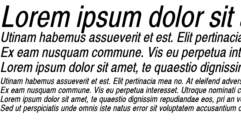 Sample of Xerox Sans Serif Narrow Oblique