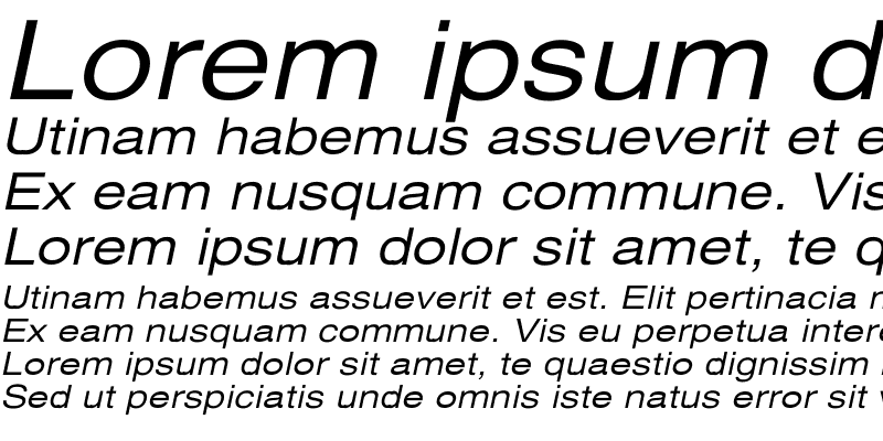 Sample of Xerox Sans Serif Wide Oblique