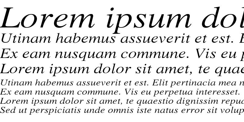 Sample of Xerox Serif Wide Italic