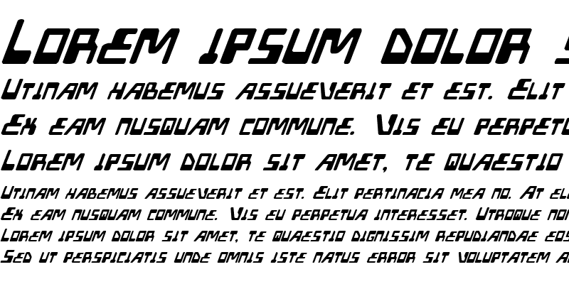 Sample of XPED Italic Italic