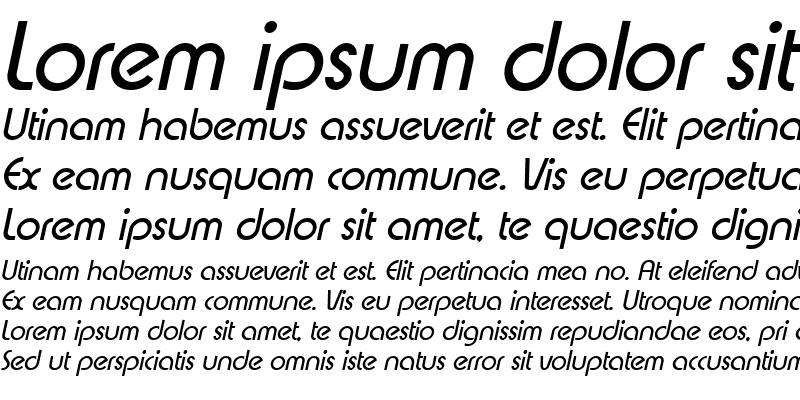 Sample of Xpressive Italic