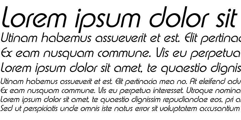 Sample of XpressiveLight Italic