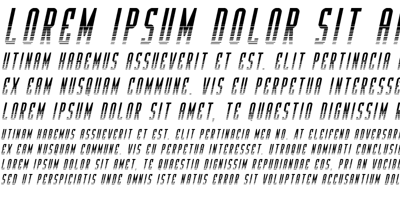 Sample of Y-Files Halftone Italic