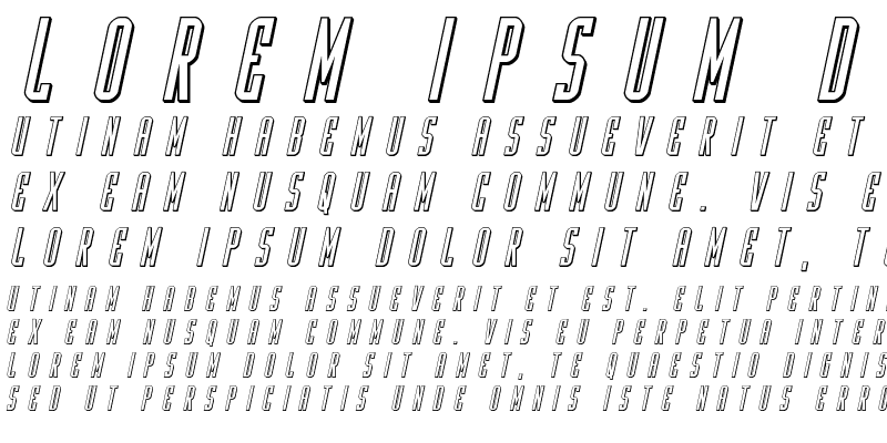 Sample of Y-Files Title 3D Italic Italic