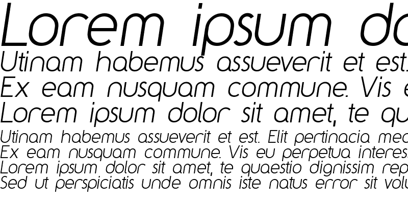Sample of Y2K Neophyte Italic