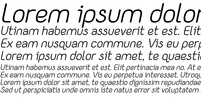 Sample of Yaahowu Italic