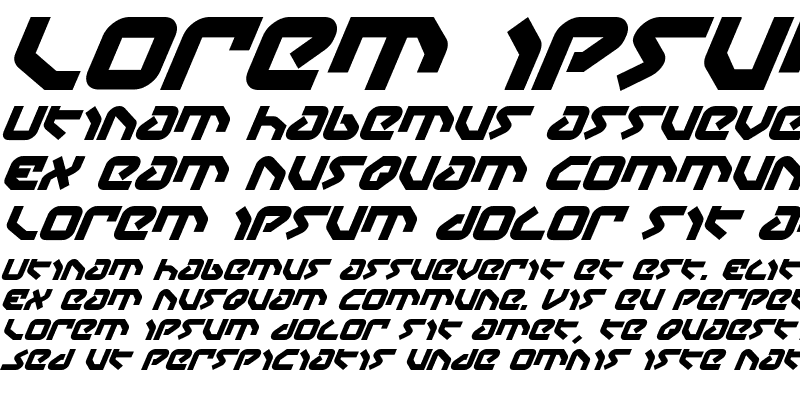 Sample of Yahren Bold Italic