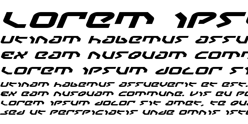 Sample of Yahren Expanded Italic