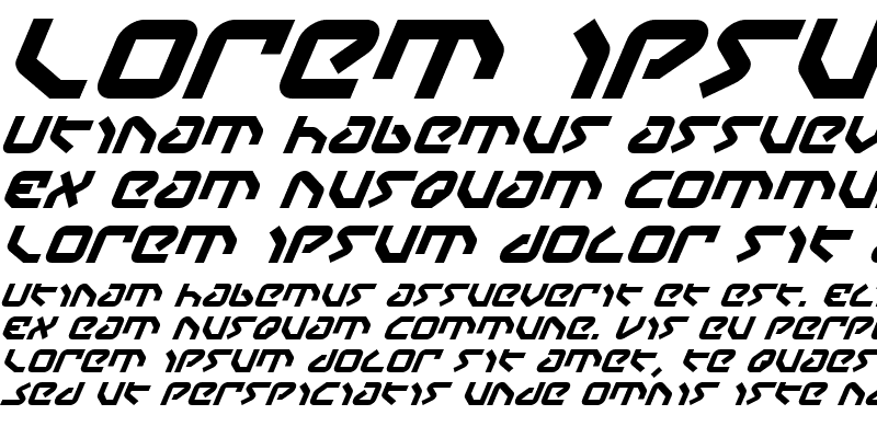 Sample of Yahren Italic