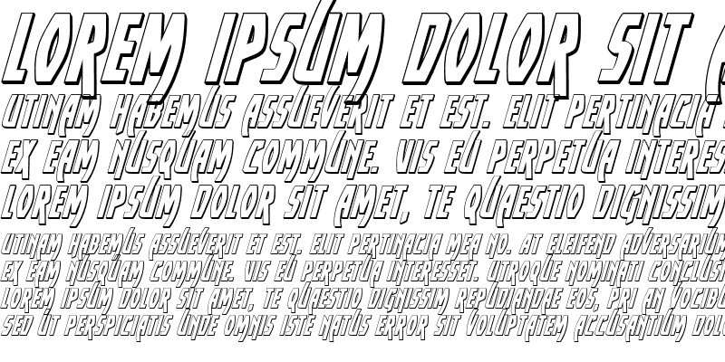 Sample of Yankee Clipper 3D Italic Italic
