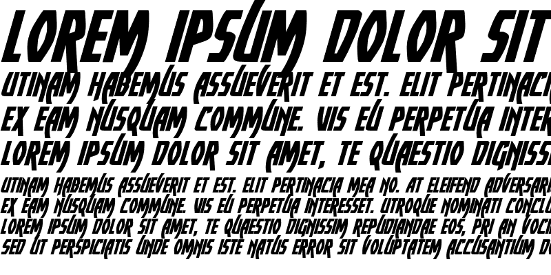 Sample of Yankee Clipper Expanded Italic