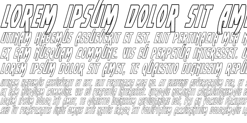 Sample of Yankee Clipper Outline Italic Italic
