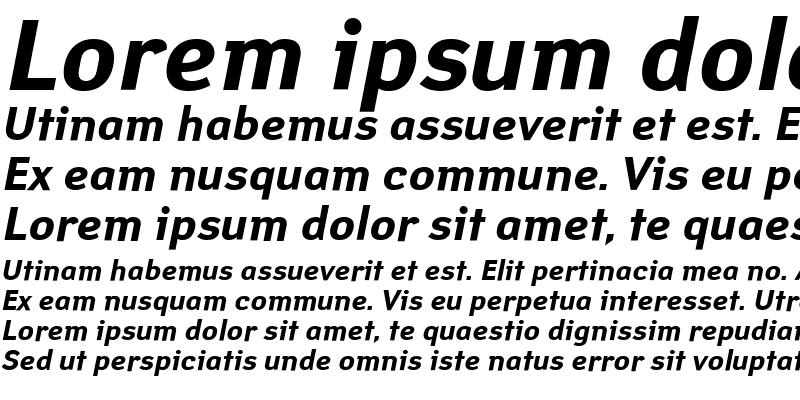 Sample of YanusC Bold Italic