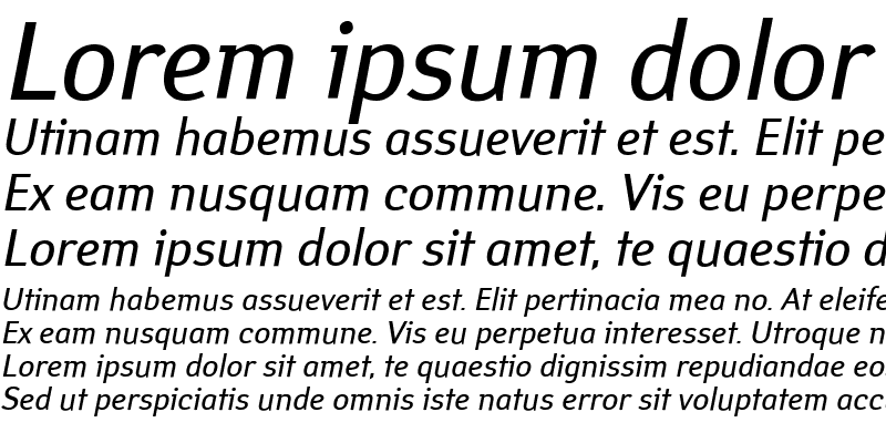 Sample of YanusC Italic