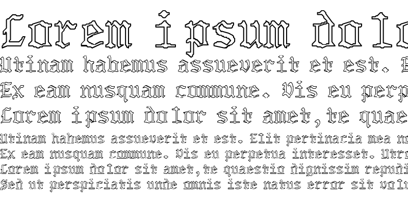 Sample of Ye Olde Font 1 Regular