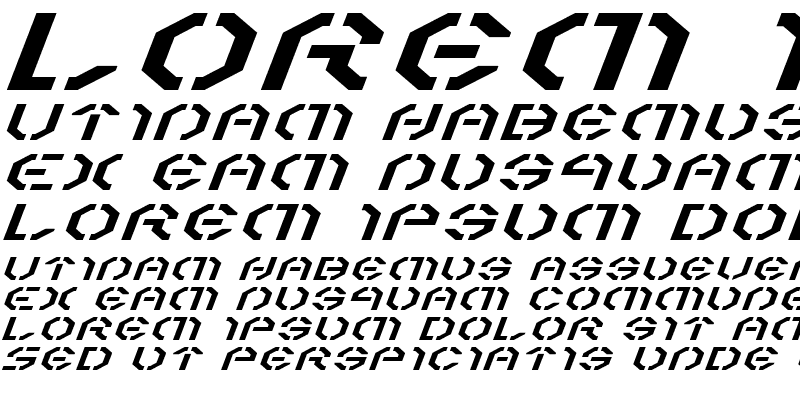 Sample of Year 3000 Expanded Italic