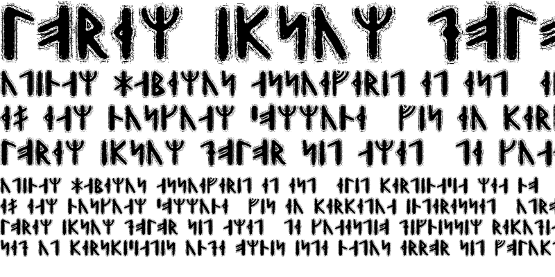 Sample of Yggdrasil Runic Regular