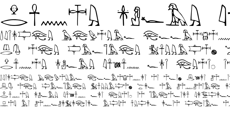 Sample of Yiroglyphics Regular