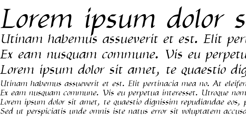 Sample of Yngreena Italic
