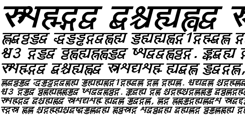 Sample of Yogeshweb Bold Italic